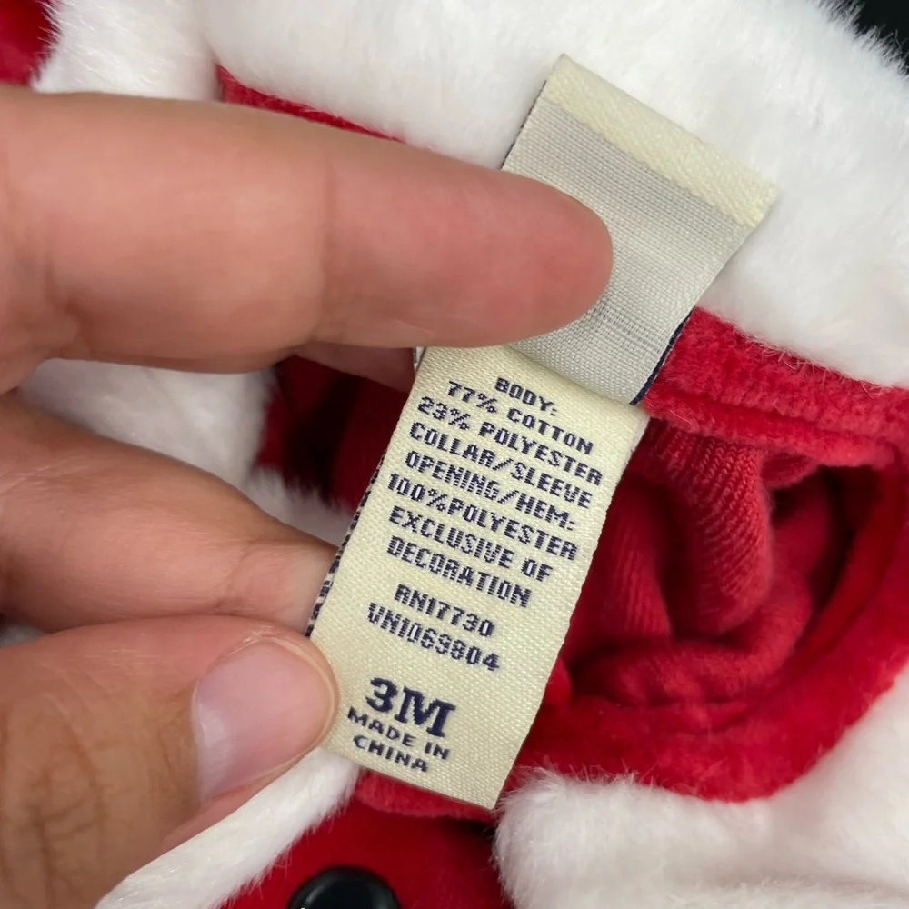 Unisex Santa baby infant 0-3 months vintage Santa outfit - Picture 4 of 9